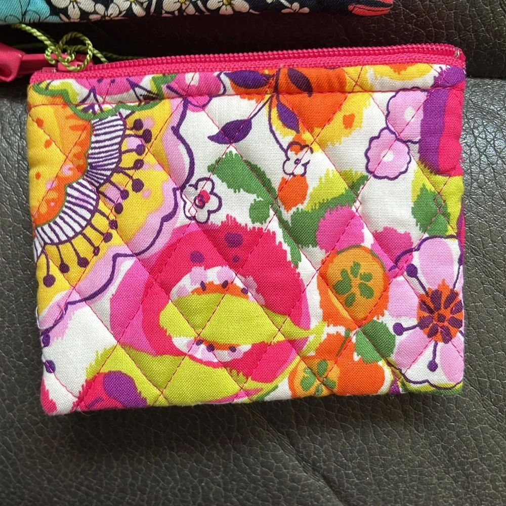 Vera Bradley two coin purses in clementine and happy snails